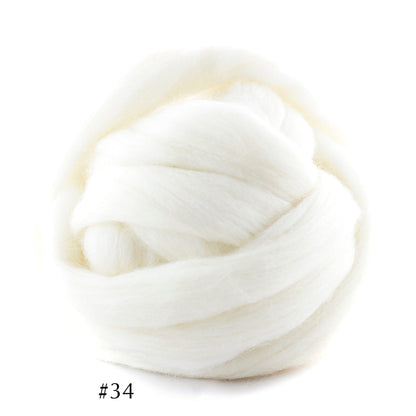 Kromski Merino Kammzug Standard in Reisweiß, Farbe 34