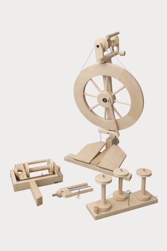 Lendrum Spinnrad Ahorn Komplettset – klappbar, Doppeltritt
