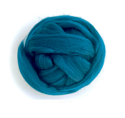 Kromski Merino Kammzug Standard in Dunkelpetrol, Farbe 31