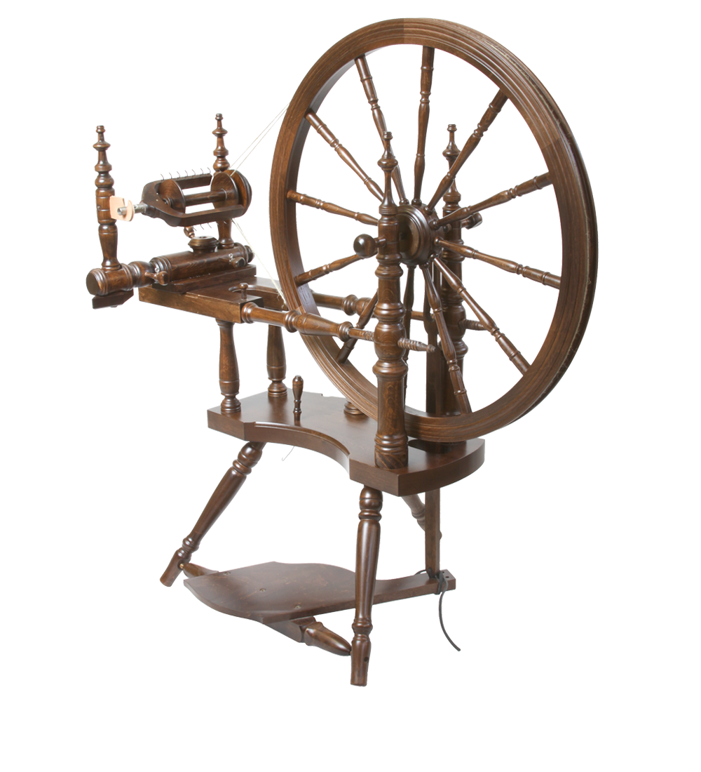 Kromski Polonaise Spinnrad Walnuss — warm getöntes Walnuss-Finish