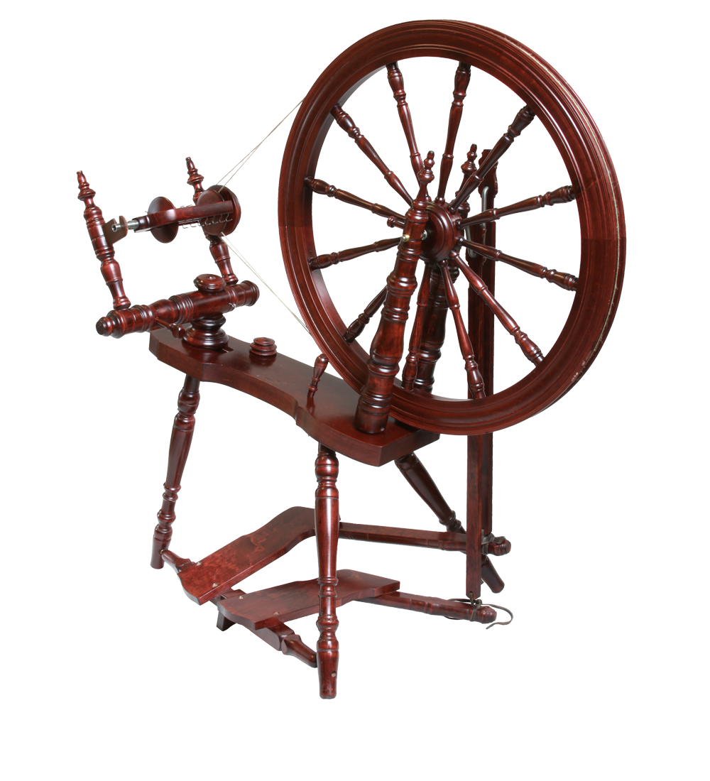Kromski Symphony Spinnrad Mahagoni — tiefes Mahagoni-Finish, edles Erscheinungsbild