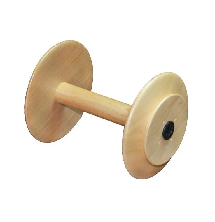 Kromski Jumbo Spule lackiert – große, glänzende Holzspule für Spinnrad, hochwertig versiegelt, Ersatzteil mit extra Volumen