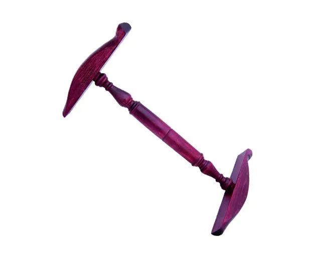 Kromski Kreuzhaspel Niddy Noddy in Mahagoni - edle Holzbeize zum Garnwickeln