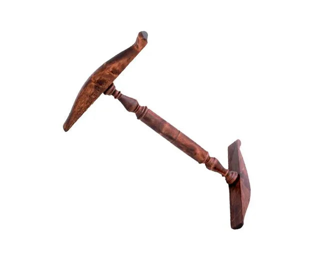 Kromski Kreuzhaspel Niddy Noddy in Walnussbraun - klassische Holzoptik zum Garnwickeln