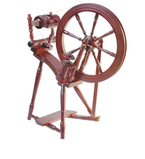 Kromski Prelude Spinnrad, Mahagoni-Finish, eleganter Look
