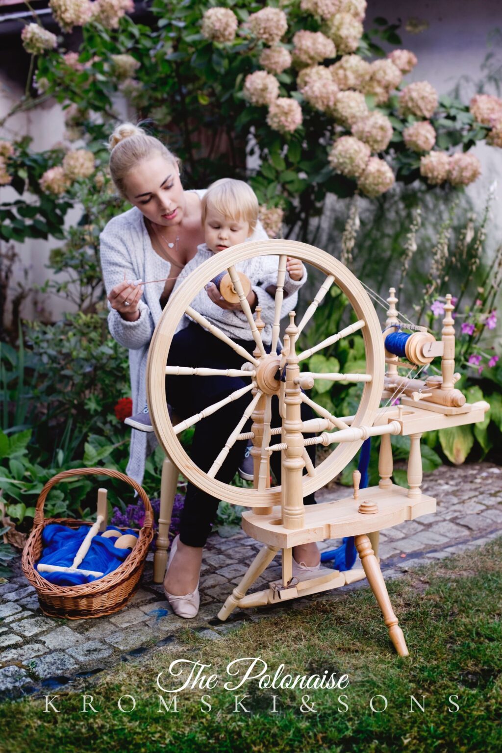 Kromski Polonaise Spinnrad — norwegisches Sachsenrad mit 60 cm Antriebsrad